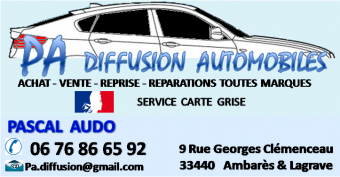 Logo PA  DIFFUSION  AUTOMOBILES